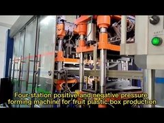 ماشین ساخت خلاء اتوماتیک سه ایستگاه مورد استفاده برای مواد غذایی حیوانات خانگی ظروف مواد غذایی مورد استفاده