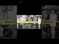 دستگاه ترموفرمینگ سه ایستگاه پلاستیکی تمام اتوماتیک