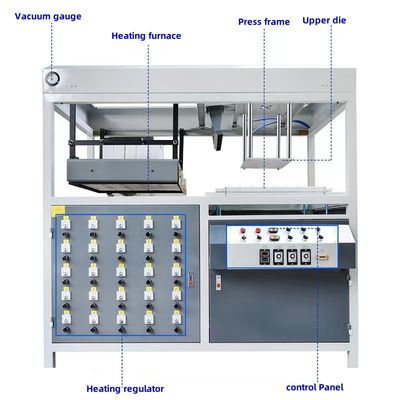 ماشین ساخت خلاء خودکار کوچک برای ساخت پلاستیک با 560 * 610mm Max Forming Area