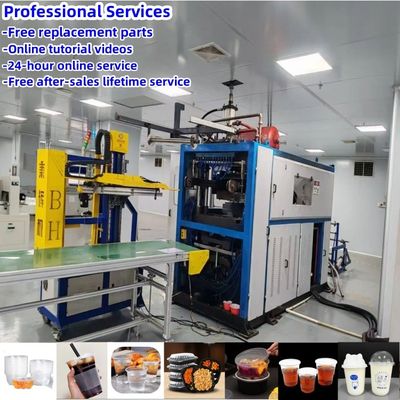 ماشین استفاده شده کاملا اتوماتیک برای ساختن فنجان پلاستیکی بستنی