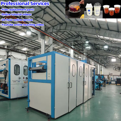520mm Max Forming Width ماشین ترموفورمینگ پلاستیکی برای لیوان های بستنی و لیوان های قهوه ی یخ زده